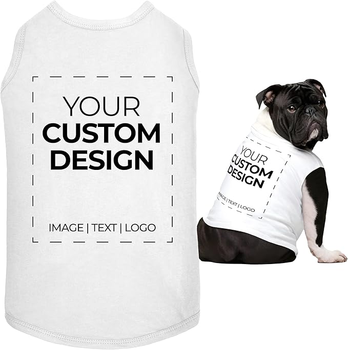 Apparelyn Custom Dog Shirt Design – Dog T-Shirt with Logo, Text or Image Print Custom Clothes for Dogs