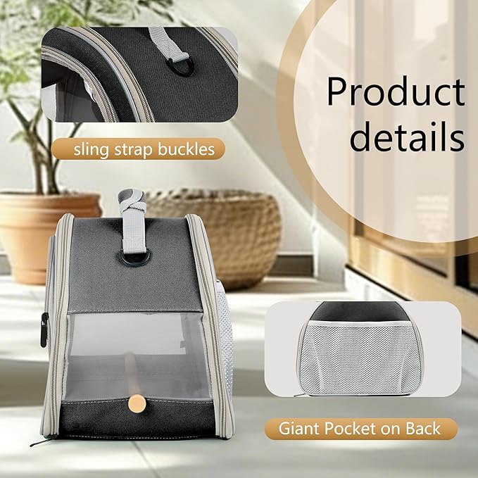 halinfer Small Bird Travel Carrier for Parakeet Budgies Parrot Cockatiel Conure, Portable Lightweight Clear Front Window with Horizontal Bar for 2 Birds Standing Perch