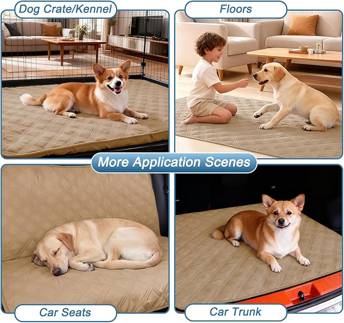 hyha Waterproof Dog Blanket, Reversible Pet Bed Blanket, Soft Sofa Couch Cover for Dogs Washable, Waterproof Pet Couch Covers for Sofa Puppy Cats Furniture Protector(68"x82", Camel/Camel)
