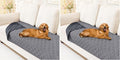 Smiry Waterproof Dog Bed Cover Blanket, Soft Reversible Pet Blanket, Washable Leakproof Cats Dogs Couch Cover for Sofa, Couch, Furniture, Plaid (30x70 Inch, Grey/Dark Grey) (Pack of 2)