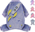 Fleece Pajamas for Small Dogs, Puppy Clothes, Soft & Stretchy Dog Onesies, Cute XS
