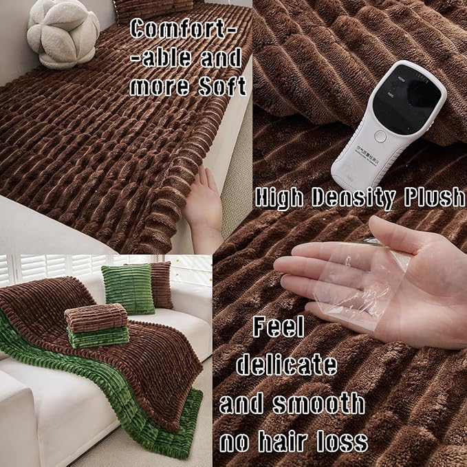 Sofa Cover Fuzzy Couch Cover for Pet, Couch Covers for Dogs Washable Non-Slip Sofa Slipcover Cushion Protector Pets Friendly Mat Bed