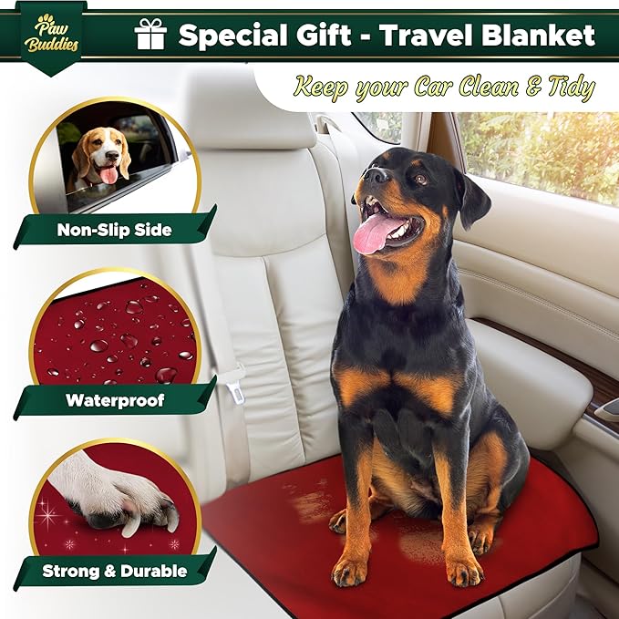 Paw Buddies Waterproof Blanket 80"x90" – Reversible Microfleece Throw for Couples, Pets & Family – Leakproof, Machine Washable Bed & Sofa Protector for Home or Travel