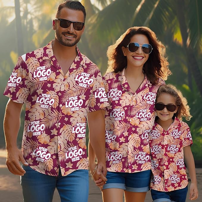 Custom Hawaiian Shirt with Face Photo Picture for Men Women Kids Youth Adult, Tropical Personalized Hawaiian Shirts Gift