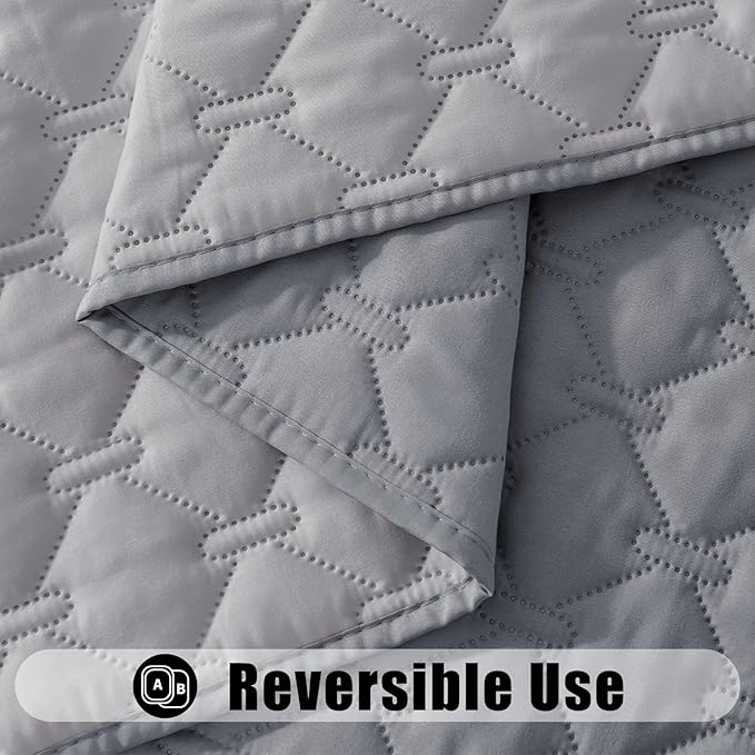 Smiry Waterproof Dog Bed Cover Blanket, Soft Reversible Pet Blanket, Washable Leakproof Cats Dogs Couch Cover for Sofa, Couch, Furniture (30x70 Inch, Grey/Light Grey)