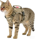 Dog Harness and Leash Set, Small Sized No Pull Pet Harness with Control Handle, Adjustable Tactical Harness for Small Medium Dogs Cats, Reflective Puppy Harness for Walking Hiking Training