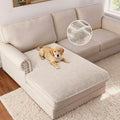 H.VERSAILTEX Non Slip Pet Couch Cover Chenille Dog Bed Protector Thick Soft Sofa Slipcover Pet Friendly Washable Couch Cushion Covers for Pets (40" x 50", Oatmeal)