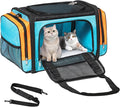 Discala Large Cat Carrier, Pet Carrier, Dog Carrier for Small Dogs, Cat Carrier Soft, Collapsible Large Pet Carrier for Traveling Indoor and Outdoor Uses - Blue 20"x13"x13"