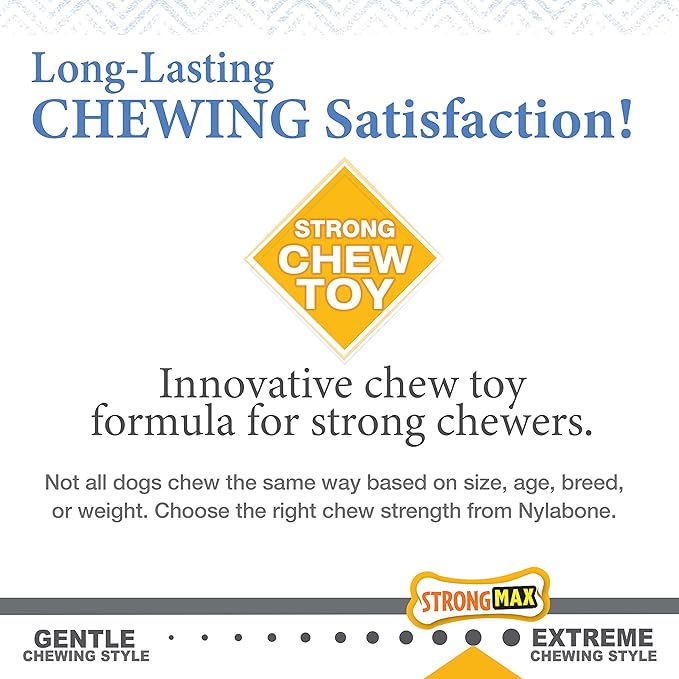 Nylabone Gourmet Style Femur Bone Strong Chew Toy for Puppies, Soothing Puppy Teething Toys, Puppy Enrichment, Bacon Flavor, Small Dogs - Up to 25 Ibs, 1 Count
