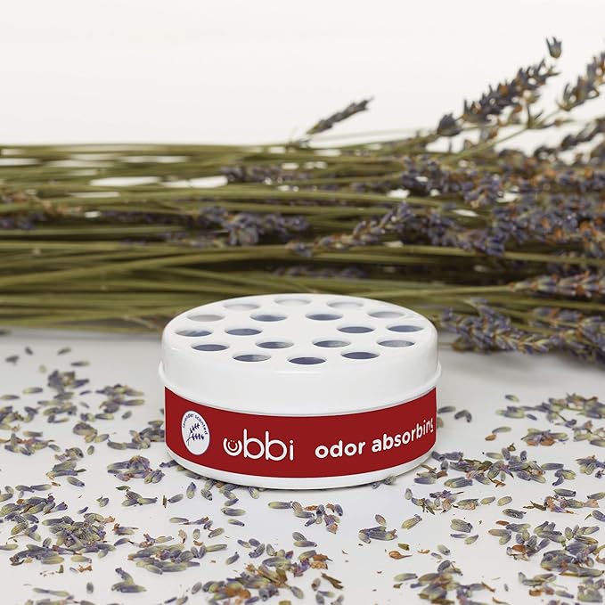 Ubbi Pet Odor Absorbing Eliminator Gel, Smell Removing Solid Lavender Scent Air Freshener, 12 Week Supply