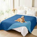 hyha Waterproof Dog Blanket, Soft Dog Bed Cover Pet Blankets, Waterproof Sofa Couch Cover for Dogs Washable, Reversible Pet Couch Covers for Sofa Furniture (82x120 Inch, Navy Blue/Blue)