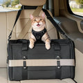 PETSFIT Large Cat Car Carrier with Patented Safety Buckles(19 x 12 x 12) – Roomy Escape-Proof for Safe Driving, Lockable Zippers & Safety Tether, Soft-Sided Travel Carrier for Road Trips & Vet Visits
