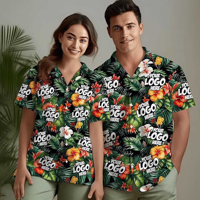 Custom Hawaiian Shirt with Face Photo Picture for Men Women Kids Youth Adult, Tropical Personalized Hawaiian Shirts Gift