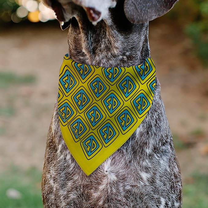 Buckle-Down Pet Bandana, Scooby Doo, Blue/Yellow, One Size, Polyester