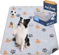 Washable Pee Pads for Dogs, 2 Pack Absorbent Reusable Training Dog Pads Pet Puppy Pads, Non-Slip Potty Pads for Whelping, Playpen, Crate, Bed, Orange, 36"x41"