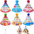 6pcs/Pack Dog Birthday Hats Party Hats for Large XL XXL Dog Boy Girl Birthday Costume Accessories