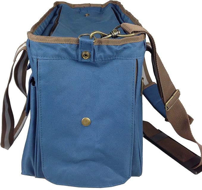 Pet Life ® Dual-Pocketed Fashion Airline Approved Pet Carrier with Included Shoulder Straps and Dual-top mesh Zippers