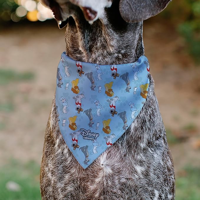Disney Pet Bandana Disney Dogs Group Collage Paws Blues Slip On Collar Bandana Only