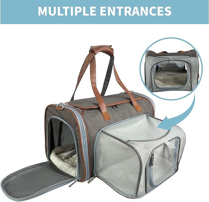 Mr. Peanut's Gold Series Big Apple XL Expandable Pet Carrier V3.0 (Deja Blue)