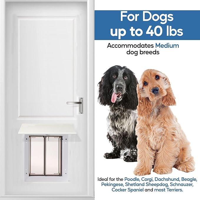 Plexidor Performance Pet Doors Universal Pet Door Awning - Door Canopy for Weather Protection, Spa, and Lawn Areas