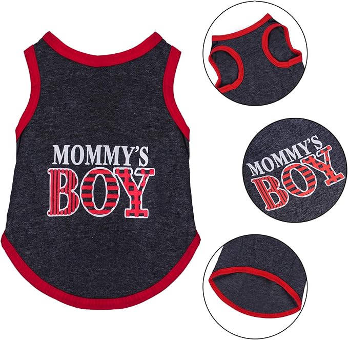 4 Pack Dog Shirts Summer Printed Puppy Clothes Novel Sleeveless Pet T Shirts Dog Clothes for Small Medium Dogs Cats Boy(S)