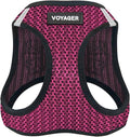 Best Pet Supplies - All Weather Mesh/Plush, Reflective, No Pull Harness for Small, Medium Dogs, Cats - Secure with Hook & Loop Fastener, Buckle, Double D-Rings - Fuchsia (2-Tone), S
