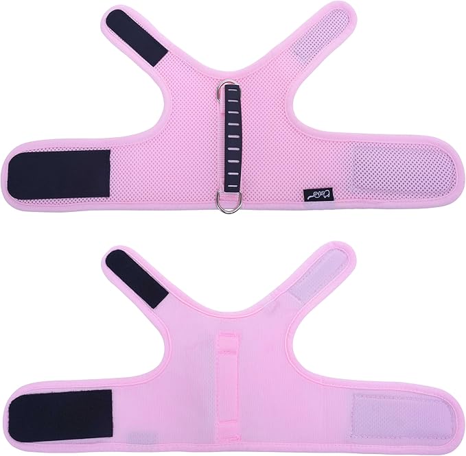 Cat Harness and Leash for Walking Escape Proof Breathable Mesh Fabric, Solid Pink, Extra Large, Adjustable Cat Walking Jackets with Handle, Padded Stylish Cat Vest