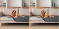 gogobunny 3X Stronger Waterproof Pet Blanket, Scratch Proof Furniture Protector for Dogs Cats, Reversible Cover 30x70 Inch, Dark Grey/Light Grey (Pack of 2)