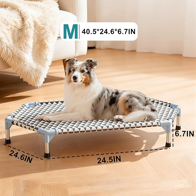 Elevated Outdoor Dog Bed (6 Sided Medium, Triangle)