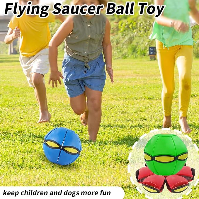 Dog Flying Disc, Pet Toy Flying Saucer Ball with 3 Light, Outdoor Games Green+Pink 2PCS
