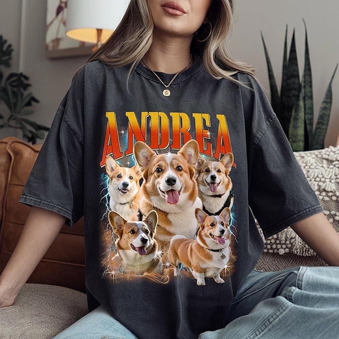 Custom Bootleg Rap Tee, Personalized Girlfriend Vintage Graphic T-Shirt, Photo Shirt, Valentine Birthday Gifts