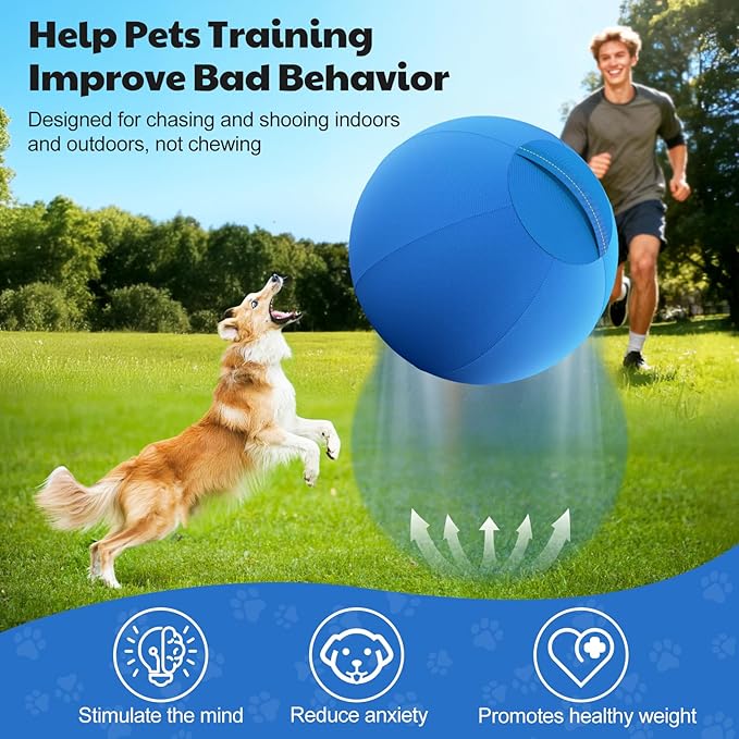 Happypaw 18'' Herding Ball for Dogs – Enhanced Chew Resistance & Heavy-Duty Material,Durable Dog Toy Agility Equipment for Australian Shepherds, Cattle, Border Collies, and Small/Medieum Breed