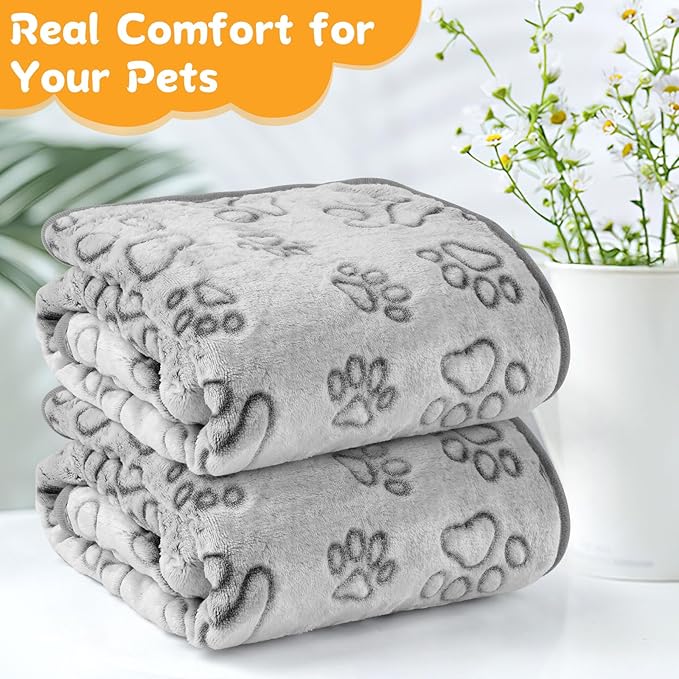 Dog Blankets for Small, Medium Dogs, Puppy Blanket Washable, Dogs Essentials for Puppies, Cat (32" x 24",2)