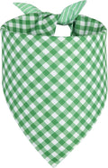 Dog Bandana Green Large 1PCS, Summer Spring Scarf for Boy and Girl, Durable Triangle Reversible Bibs Handkerchief for Puppy Pet