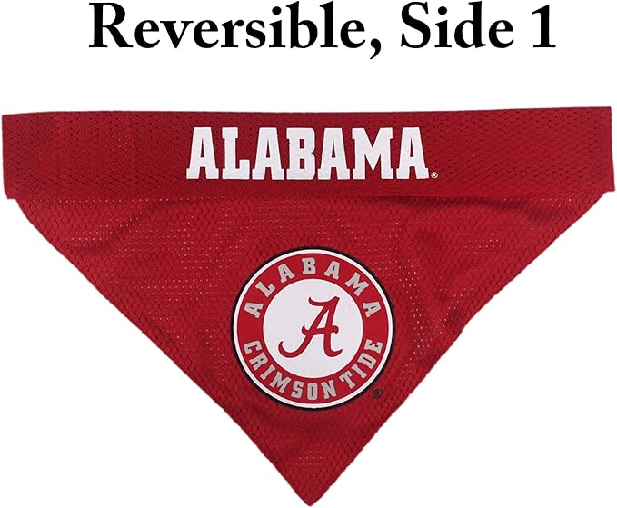 Pets First Collegiate Pet Accessories, Reversible Bandana, Alabama Crimson Tide, Large/X-Large