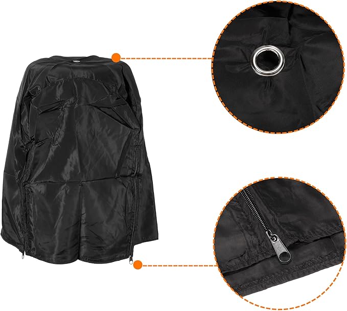 PATIKIL 12" Lx12 Wx17 H Bird Cage Cover, Nylon Rain-Proof Lightproof Shade Good Night Birdcage Cover with Zipper for 12 Inch Cage Parrot Pigeon, Black