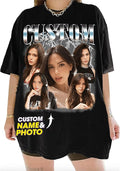 NAZENTI Custom Bootleg Rap Tee, Custom T-Shirts with Picture, Retro Custom Bootleg, Valentine's Gifts for Him Her