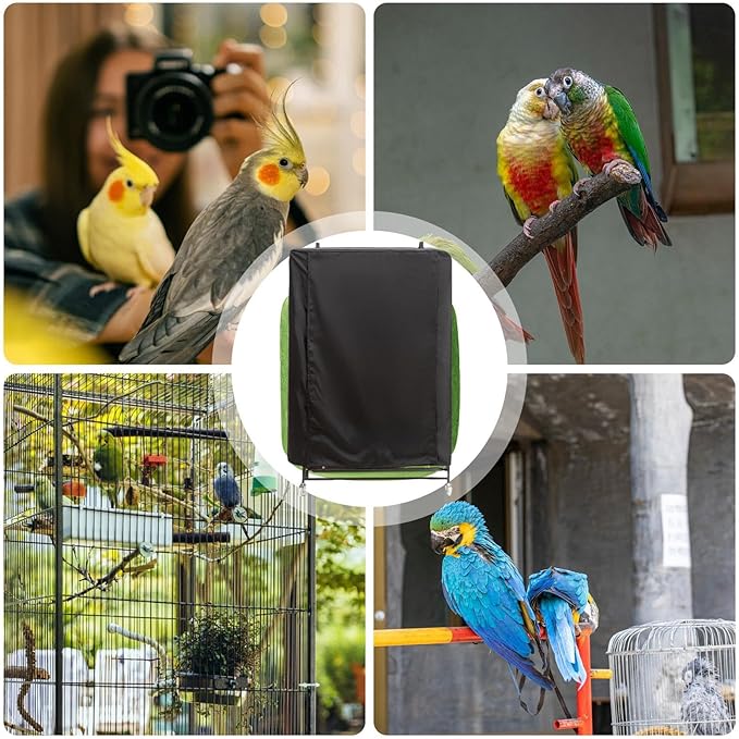 Bird Cage Covers for Night - 66x48x102cm Breathable Budgies Guard Enclosure Shroud | Waterproof Nighttime Parakeet Parrot Cockatiel Shelter Draping Screen, Light-Blocking Aviary Protection Curtain