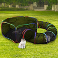 Foldable Cat Enclosure - Portable Outdoor Pet Tent with Tunnel, Breathable Mesh Playpen for Dogs, Small Rabbits, Includes Carry Bag（Color）