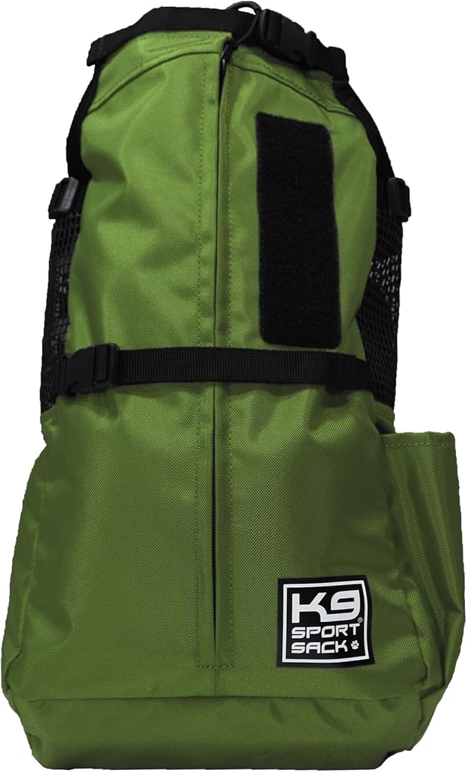 K9 Sport Sack Trainer - Medium, Greenery - Ideal for Dogs with 17-19” Back Length - Backpack-Style Training Carrier - Meant for Quick, Non-Strenuous Activities