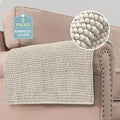 H.VERSAILTEX Plush Chenille Couch Armrest Cover 2 Packs Thick and Soft Sofa Covers Furniture Protector Cover for Pets (27.5" x 27.5", Island Fossi)