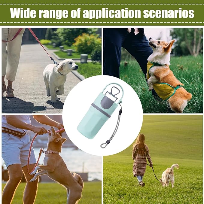 Pooper Scooper for Dog - Doggy Yard Trash Picker Upper, Animals Waste Grabber, Portable Dog Poop Holder with Waste Bag Pouch | Travel Pet Accessories for Walking Small and Large Dogs