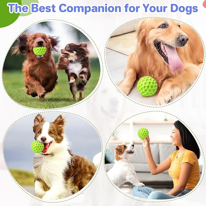 Interactive Squeaky Dog Balls Puppy Toys, Dog Toys for Small Dogs, Puppy Chew Toys for Teething and Relax, Dog Chew Toy Balls Small Dog Toys for Small Breed, Outdoor Dog Toys