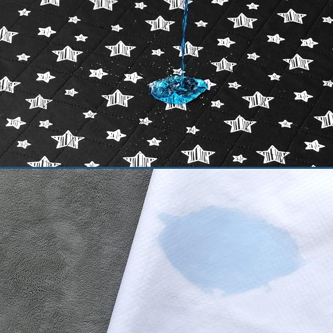 Waterproof Bed Pads Washable, Absorbent Chuck Pads for Incontinence, Waterproof Mattress Protector for Seniors, Bedwetting Kids, Hospitals, Pets, 34"x36" 2 Pack