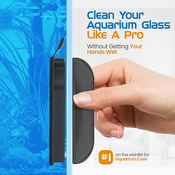 FLIPPER Max Magnetic Aquarium Cleaner – 2-in-1 Flip Scrubber and Scraper, Floating Design for Cleaning Hard-to-Reach Algae and Debris on Glass and Acrylic Tanks up to 3/4" (19mm)