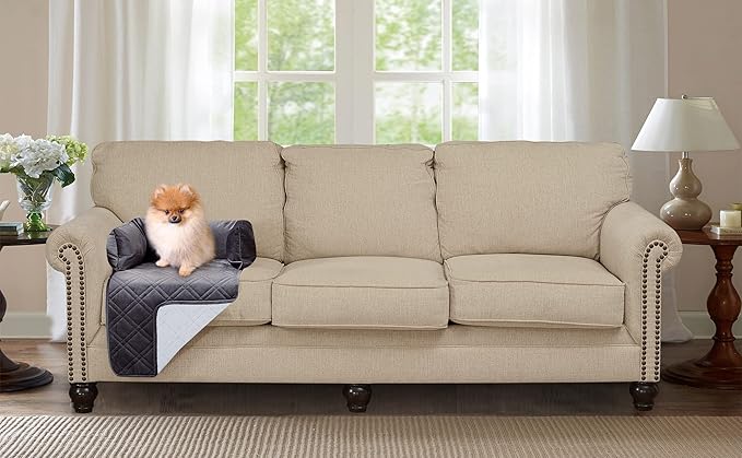 Brilliant Sunshine Premium Calming Dog Bed Mat, Silky Velvet, Removable Washable Cover, Cushion Protector and Couch Covers for Dogs, Pets, Cats, Small, Grey