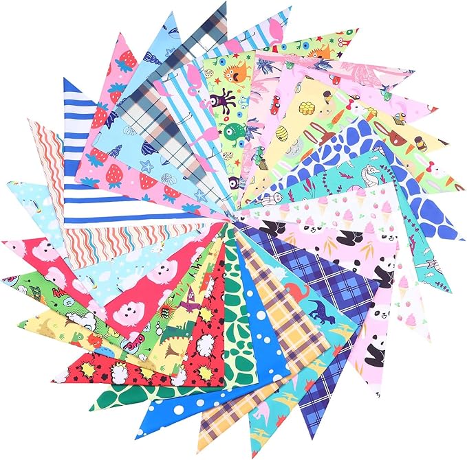 Wesiti 100 Pcs Dog Bandanas Bulk Winter Pet Bandanas Colorful Triangle Scarf Scarf Bib Kerchief Set Adjustable Dog Bibs Washable Birthday Gift for Small Medium Large Dogs Accessories