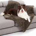 gogobunny Waterproof Dog Blanket for Couch & Furniture Protection - Super Soft Reversible Throw for Large Dogs & Cats, Calming Washable Fur & Sherpa Pet Blanket (40x50 Inch, Stone)