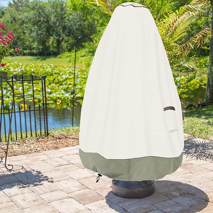 Bitubi Fountain Cover（52"x68"） 600D Oxford Cloth Garden Fountain Statue Protective Cover with Drawstring Waterproof Windproof Fountain Protector