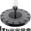 2.5W Solar Bird Bath Fountain Pump, Solar Fountains, Solar Powered Water Fountain with 6 Nozzles and Fixer for Bird Bath, Outdoors, Fish Tank, Pond, Pool and Garden
